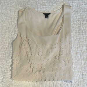 Cream Sleeveless Top